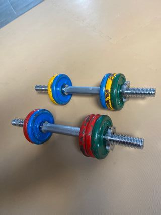 Manubri regolabili con dischi colorati
