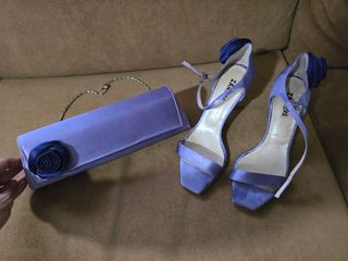 Bolso y Zapatos Morados para Boda/Fiesta
