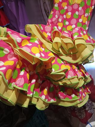 Traje de Flamenca Multicolor