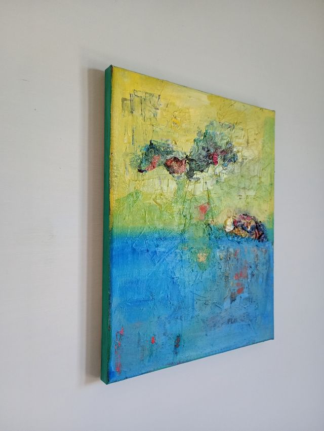 Dipinto astratto moderno su tela