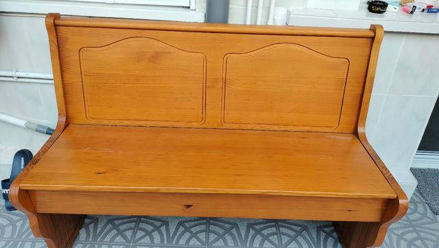 OCASIÓN, Banco de madera con almacenaje , como nue