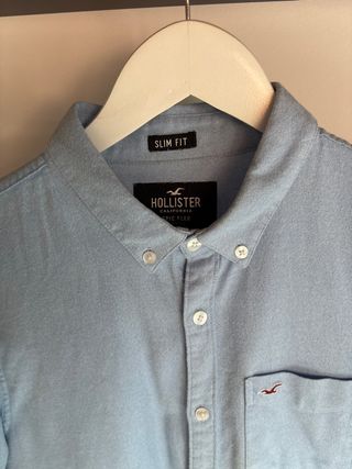 Camisa Hollister Slim Fit Talla S Azul