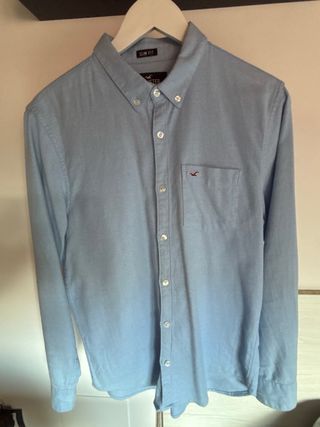 Camisa Hollister Slim Fit Talla S Azul