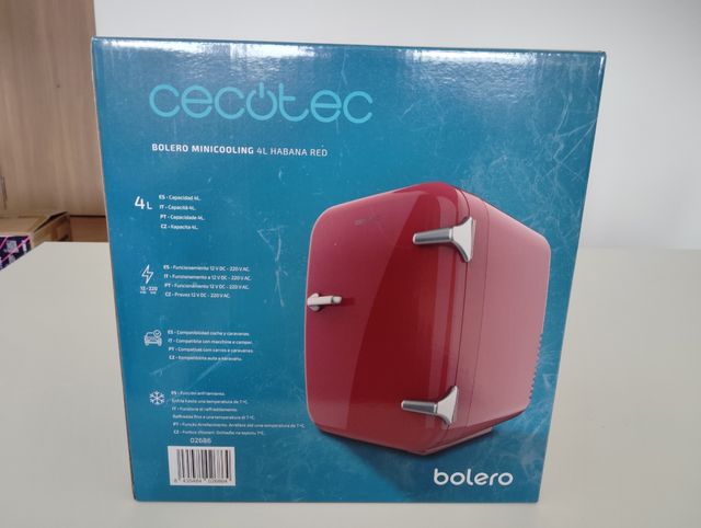 Mini Nevera Cecotec Bolero 4L Roja con garantía