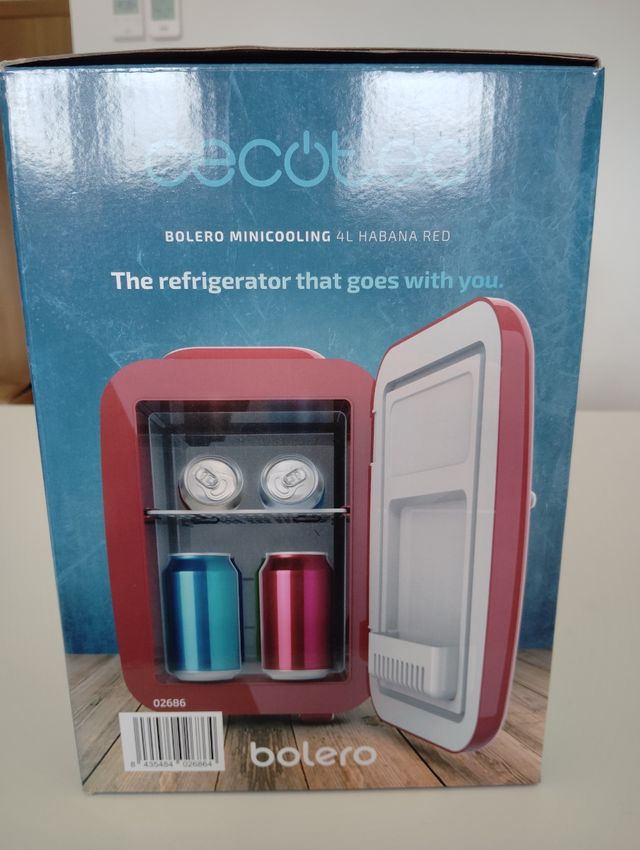 Mini Nevera Cecotec Bolero 4L Roja con garantía