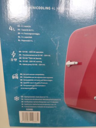 Mini Nevera Cecotec Bolero 4L Roja con garantía 