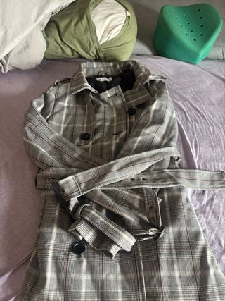 Gabardina de invierno a cuadros