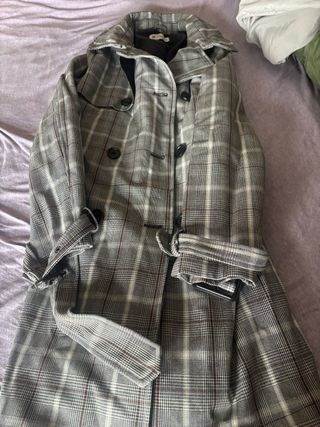 Gabardina de invierno a cuadros