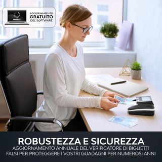 Rilevatore Verifica Banconote False e Conta Moneta