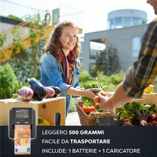 Rilevatore Verifica Banconote False e Conta Moneta