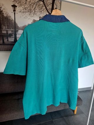 Camisa Polo Burberry London Vintage Verde Talla L