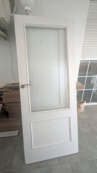 Puertas madera con cristal 71x201 y 81x201