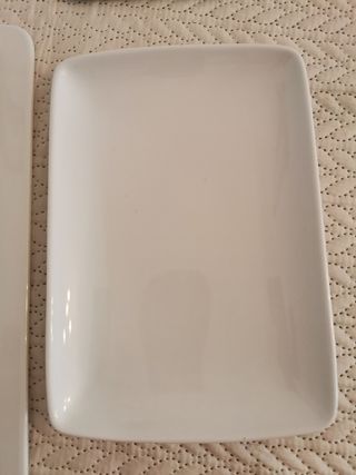 Vajilla para canapé de cerámica blanca