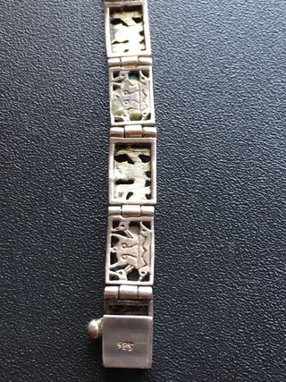 Preciosa pulsera plata y turquesas