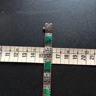 Preciosa pulsera plata y turquesas