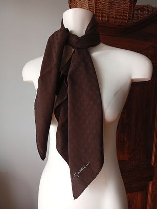 Foulard in seta marrone vintage