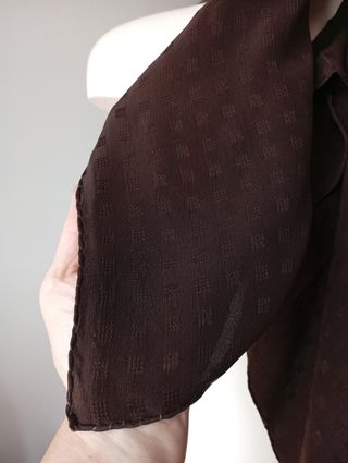 Foulard in seta marrone vintage