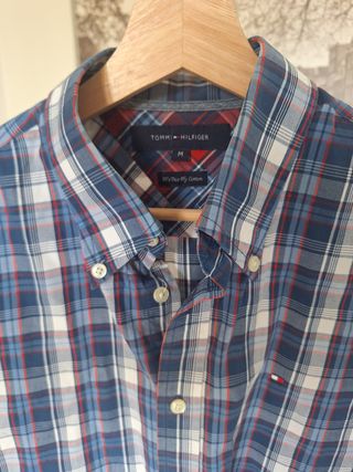 Camisa Tommy Hilfiger Manga Larga Cuadros Azul M
