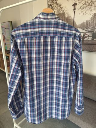 Camisa Tommy Hilfiger Manga Larga Cuadros Azul M