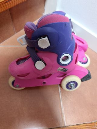 Patines rosas y morados