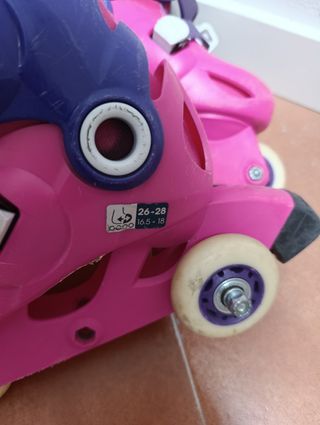 Patines rosas y morados