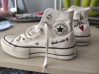Zapatillas Converse Blancas Made With Love