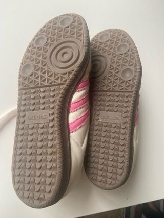 Zapatillas Adidas Samba Talla 38 Blanca y Rosa