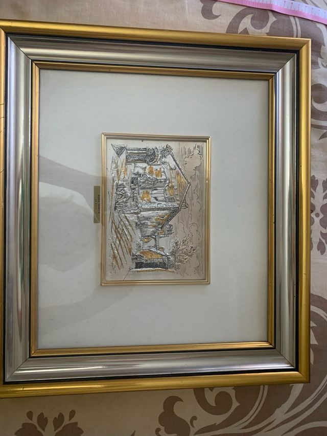 Quadro argento 925 Roma Sparita