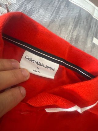 Polo Calvin Klein Rojo