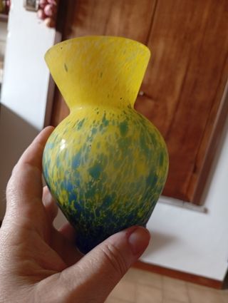 Coppia vasi vetro colorati