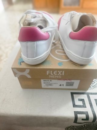 Zapato Flexi Nens Rosa y Blanco