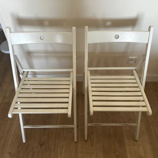 2 Sillas Plegables Ikea Blancas