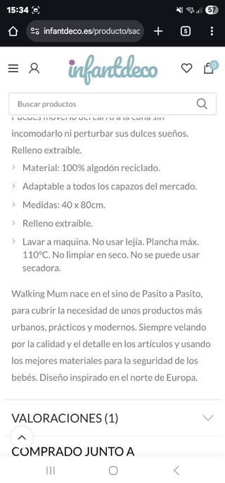 Saco capazo bebé Walking Mum