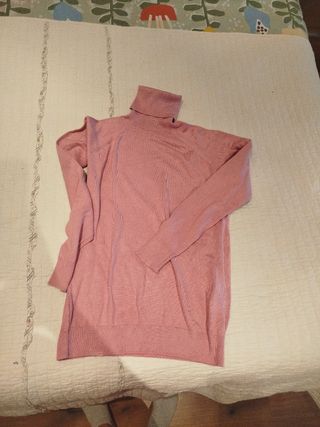 Jersey Sfera cuello alto rosa mujer