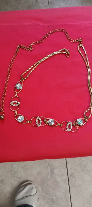 Cintura gioiello metallo e brillantini