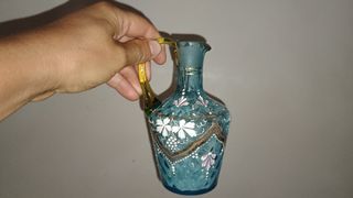 Caraffa vino vetro decorata