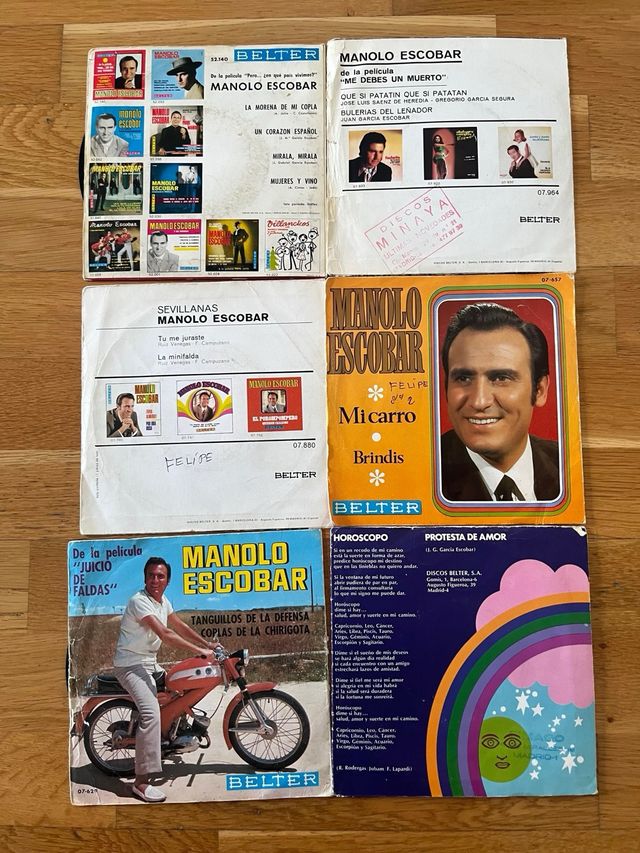 Lote Vinilos Manolo Escobar Flamenco y Sevillanas
