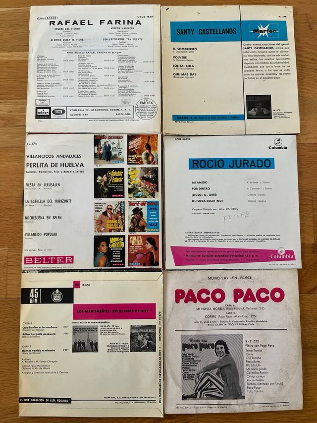 Lote Vinilos Manolo Escobar Flamenco y Sevillanas