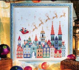 Schema Punto Croce Paese Natale