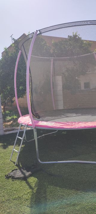 Cama elástica infantil con red de seguridad