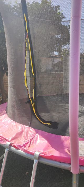 Cama elástica infantil con red de seguridad