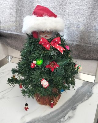 Alberello di Natale con Babbo Natale