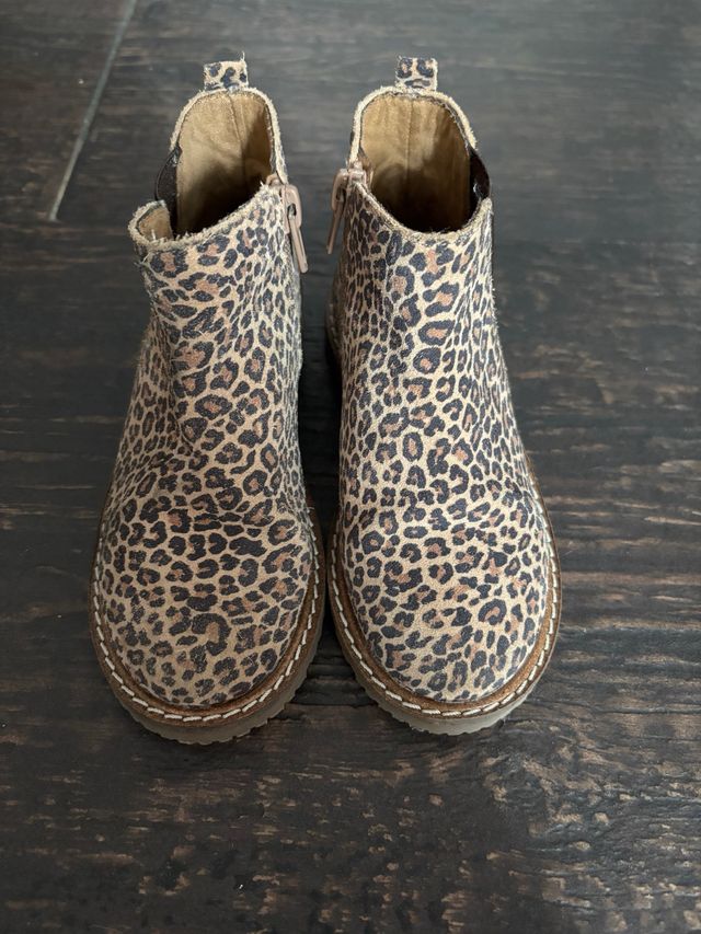 Botas de niña con estampado de leopardo talla 26