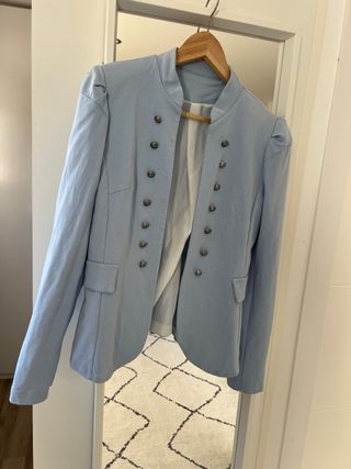 Chaqueta militar azul
