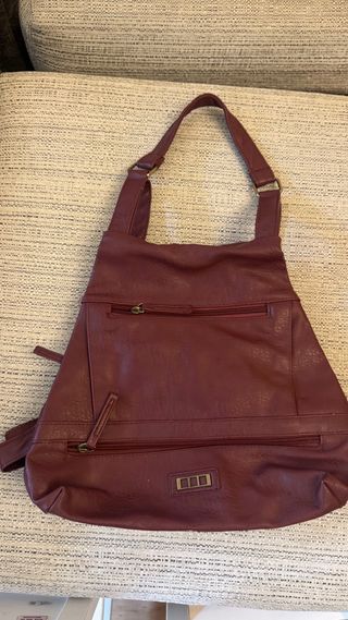 Mochila Misako Piel Berenjena