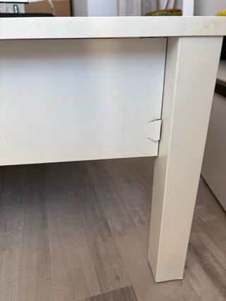 Mesa de centro elevable blanca