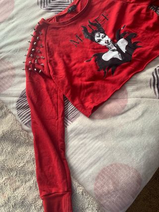 Crop Top Bershka Mujer Rojo Talla XS