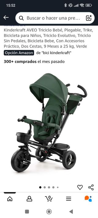 Triciclo bicicleta Paseo Kinderkraft