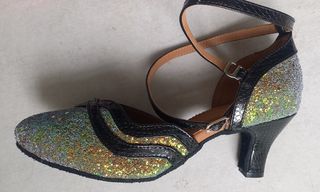 Zapatos Baile Salsa Bachata Kizomba verdes Brillan