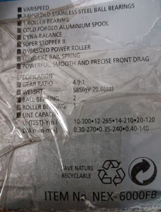 Carrete Shimano Nexave 6000 con 5 bobinas